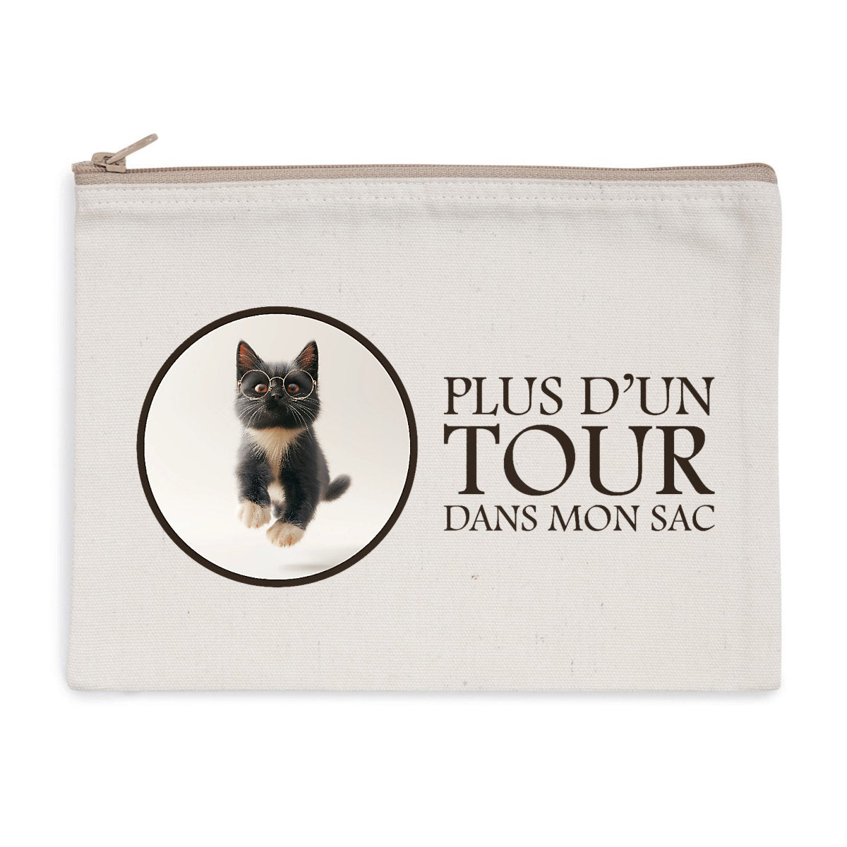 Plus d'un tour dans mon sac - Pochette zippée recyclée - face_0