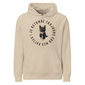 Sweat à capuche en coton bio "Je retombe toujours sur mes pattes"